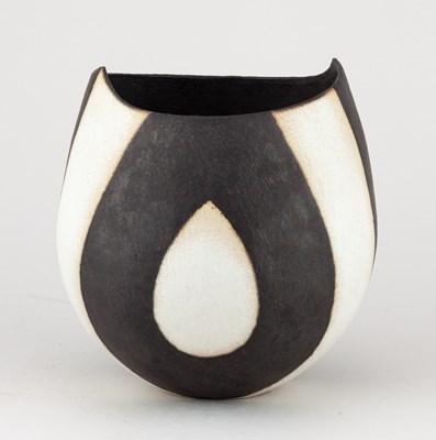 Lot 353 - JOHN WARD (1938-2023); a stoneware black and...