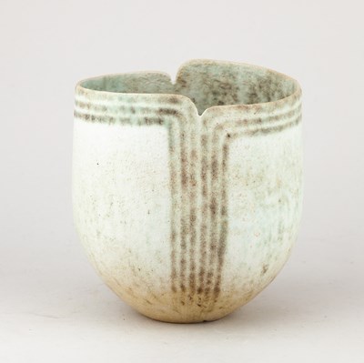 Lot 355 - JOHN WARD (1938-2023); a stoneware white...