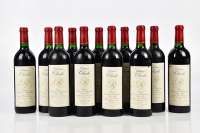 Lot 2814 - RED WINE; eleven bottles of Chateau Clarke...