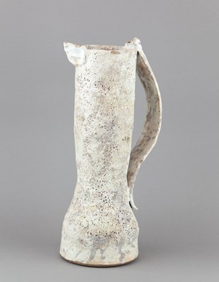 Lot 9 - AKI MORIUCHI (born 1947); a tall stoneware jug...