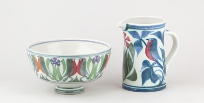 Lot 376 - LAURENCE McGOWAN (born 1942); a Maiolica style...