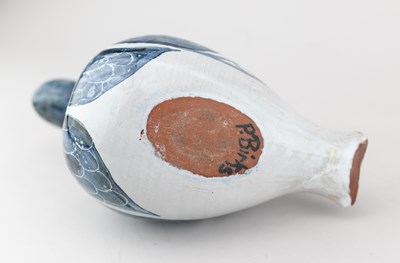 Lot 459 - PAT BIRKS; a tin glazed earthenware jug...