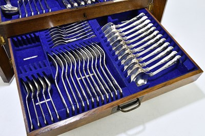 Lot 1287 - A silver plated King's pattern part cutlery...