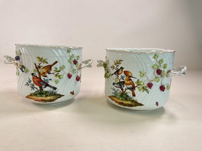 Lot 276 - A large pair of circa 1900 German porcelain...