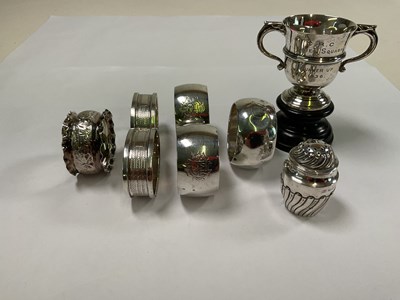 Lot 371 - A group of small silver including a pair of...