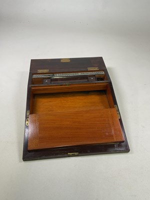 Lot 6 - An early Victorian rosewood travelling writing...