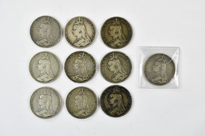 Lot 2367 - Ten Victoria 1889 crowns.