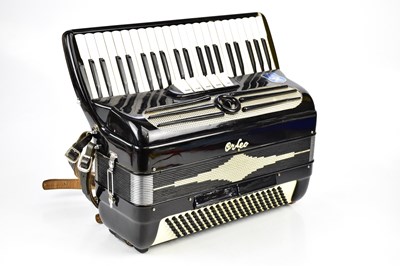 Lot 1112 - OFRED; a cased piano accordion, 120 bass.