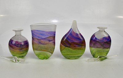 Lot 2174 - TOM PETIT; two contemporary Art Glass vases,...