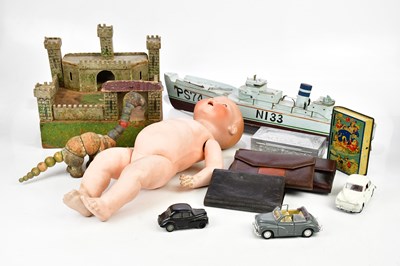 Lot 2617 - A small collection of toys to include a bisque...