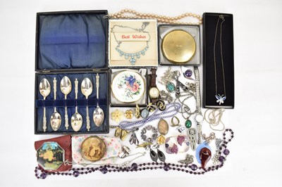 Lot 1149 - Costume jewellery to include ladies' watches,...