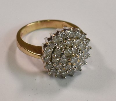 Lot 484 - A 9ct gold domed dress ring, size H 1/2,...