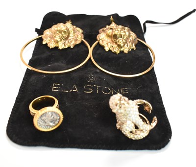 Lot 482 - ELA STONE OF PARIS; a pair of costume...