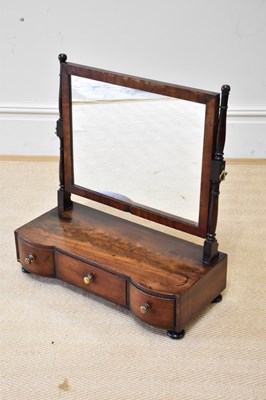 Lot 100 - A 19th century mahogany toilet mirror, with...