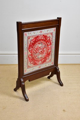 Lot 1246 - A mid 20th century Chinese fire screen with...