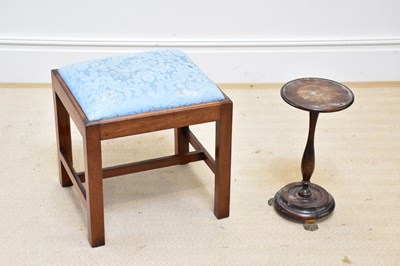 Lot 104 - A Georgian mahogany stool together with a...