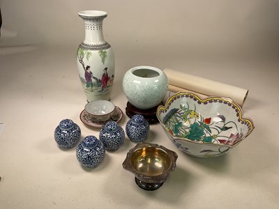 Lot 347 - A collection of Chinese items including a...