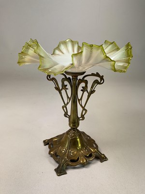 Lot 253 - An Art Nouveau centre piece with floral...