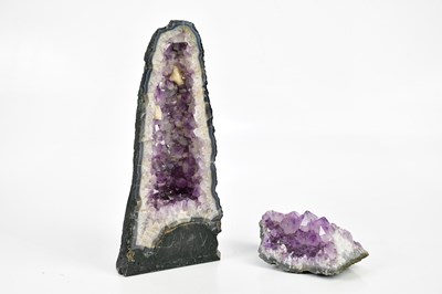 Lot 587 - A large Brazilian amethyst pillar, height 36cm...