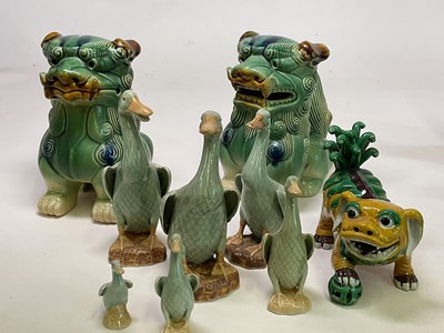 Lot 348 - Contemporary Chinese ceramics including a pair...