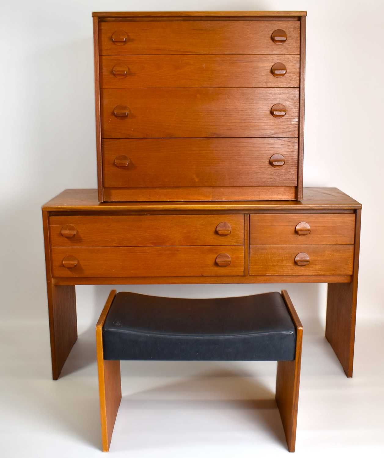 Lot 2 - STAGG; a 1960s/70s teak desk with two long...