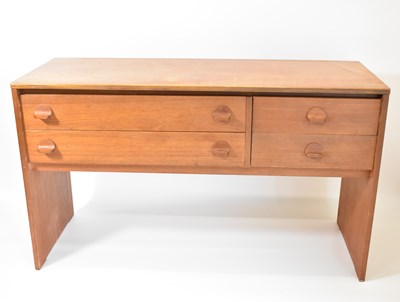 Lot 2 - STAGG; a 1960s/70s teak desk with two long...