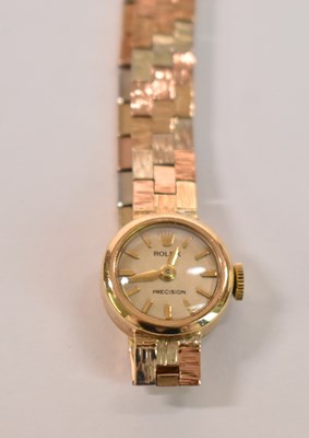 Lot 509 - ROLEX; a lady's 9ct yellow gold wristwatch...