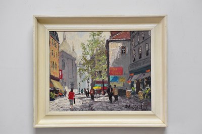 Lot 839 - MARCEL BRISSON; oil on canvas, 'Paris and...