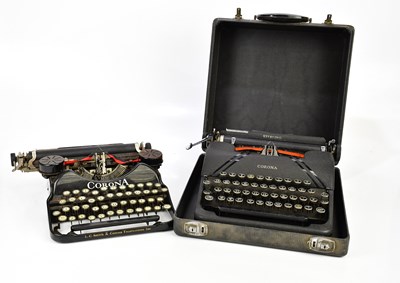 Lot 545 - CORONA; a vintage typewriter and a further...