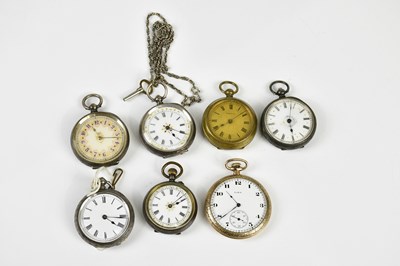 Lot 2344 - A collection of seven fob watches including a ....