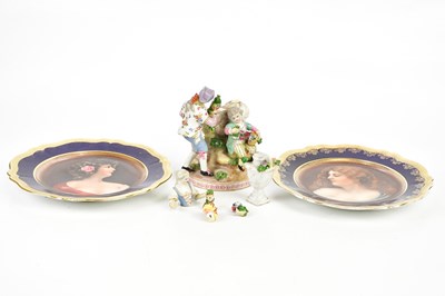 Lot 1428 - MEISSEN; a late 19th century figural group...