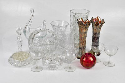 Lot 1596 - A collection of cut glass, together with a...