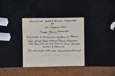 Lot 1834 - E MORANT; pencil drawing, 'The View of the...