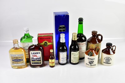 Lot 824 - MIXED SPIRITS; a collection of various bottles...