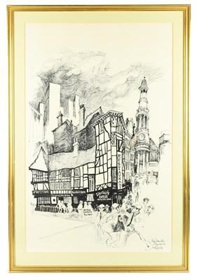 Lot 403 - WILLIAM PAPAS (1927-2000); ink drawing,...