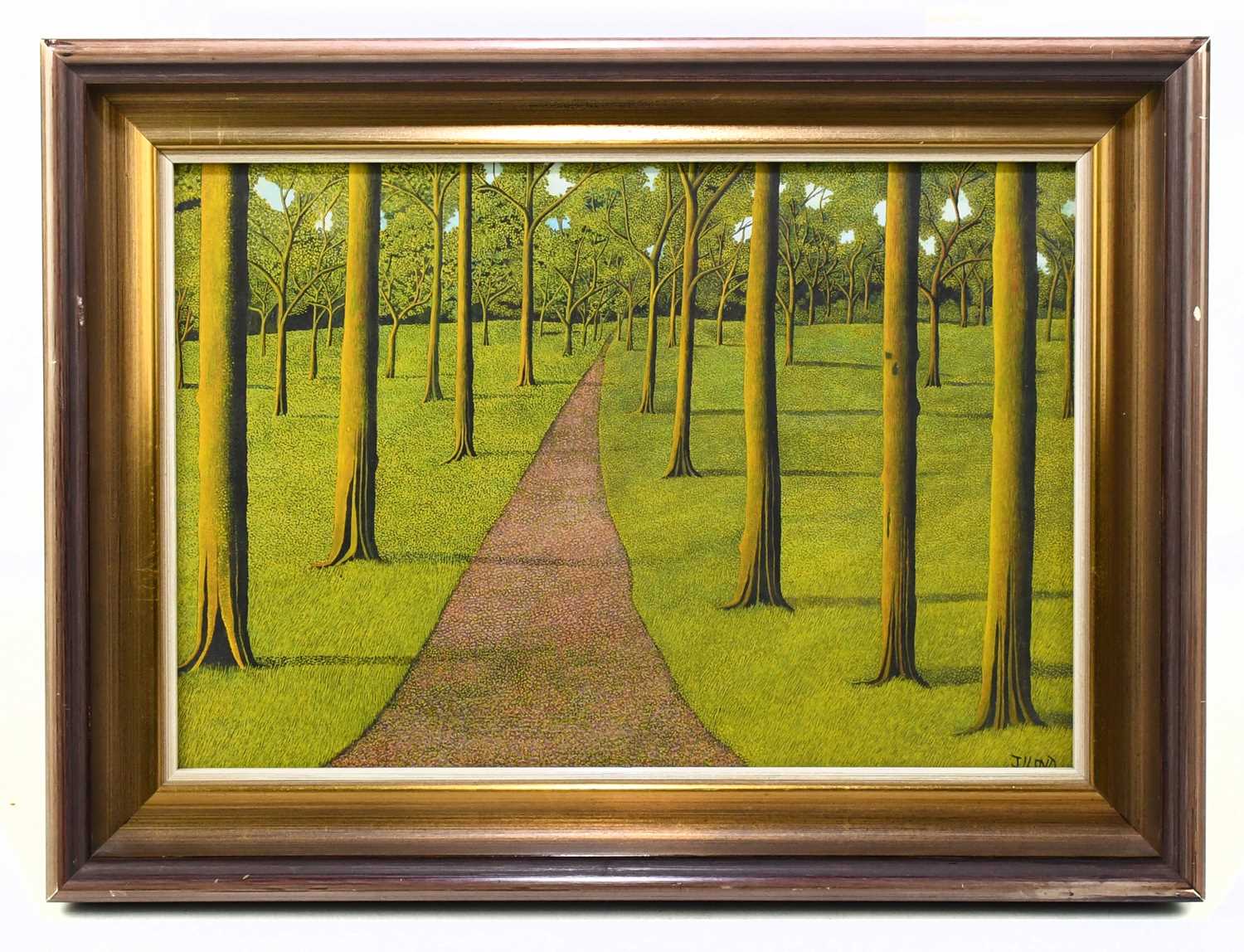 Lot 1221 - JAMES LLOYD; gouache and watercolour, forest...