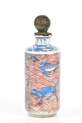 Lot 1170 - A 19th century Chinese porcelain snuff bottle,...