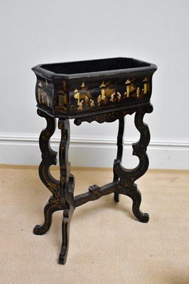 Lot 1194 - A late 19th century Chinese lacquered planter,...