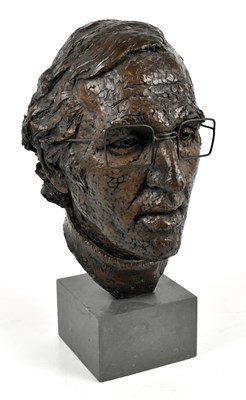 Lot 231 - IAN HANSON; a bronze bust of Neville Phillips,...