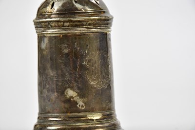 Lot 2210 - A Georgian hallmarked silver pounce pot of...