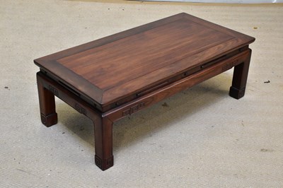 Lot 1109 - A Chinese hard wood low coffee table, 27cm x...