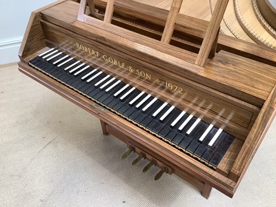 Lot 1071 - ROBERT GOBLE & SON; a walnut harpsichord,...