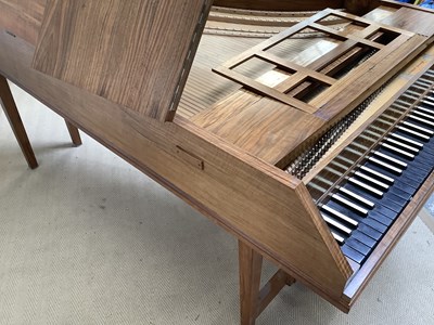 Lot 1071 - ROBERT GOBLE & SON; a walnut harpsichord,...