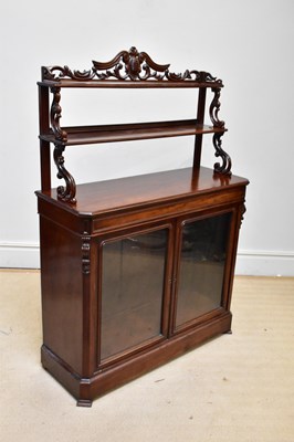 Lot 1176 - A 19th century mahogany sideboard with two...