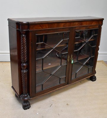 Lot 1266 - A Victorian mahogany bookcase with astragal...