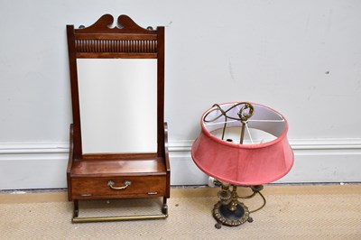 Lot 1269 - A 19th century mahogany wall mirror, with...