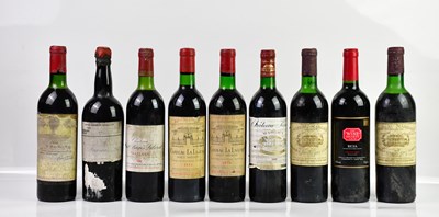 Lot 2852 - RED WINE; nine bottles of mixed red wine...
