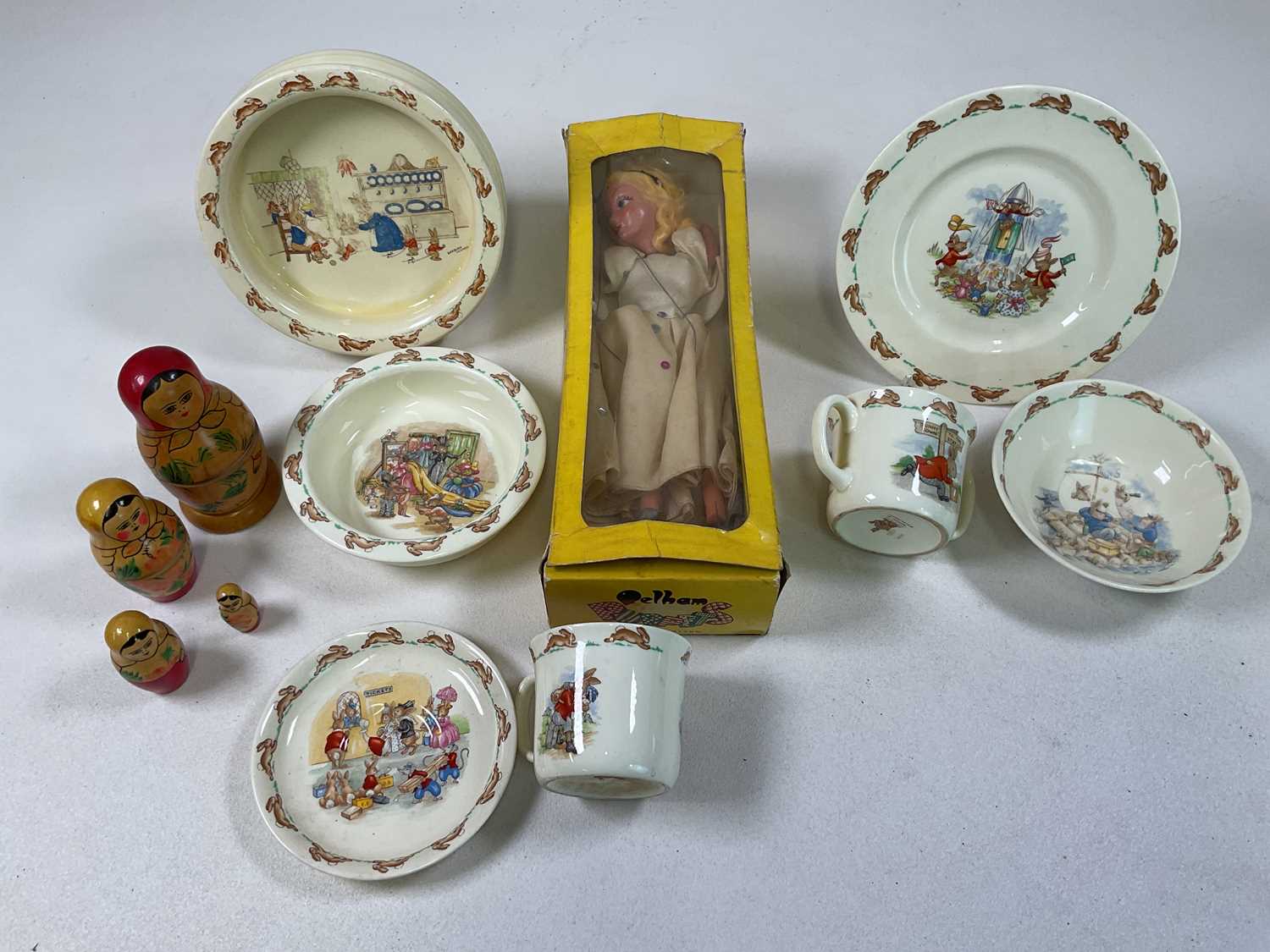 Lot 48 - Two sets of Bunnykins breakfast ceramics, a...