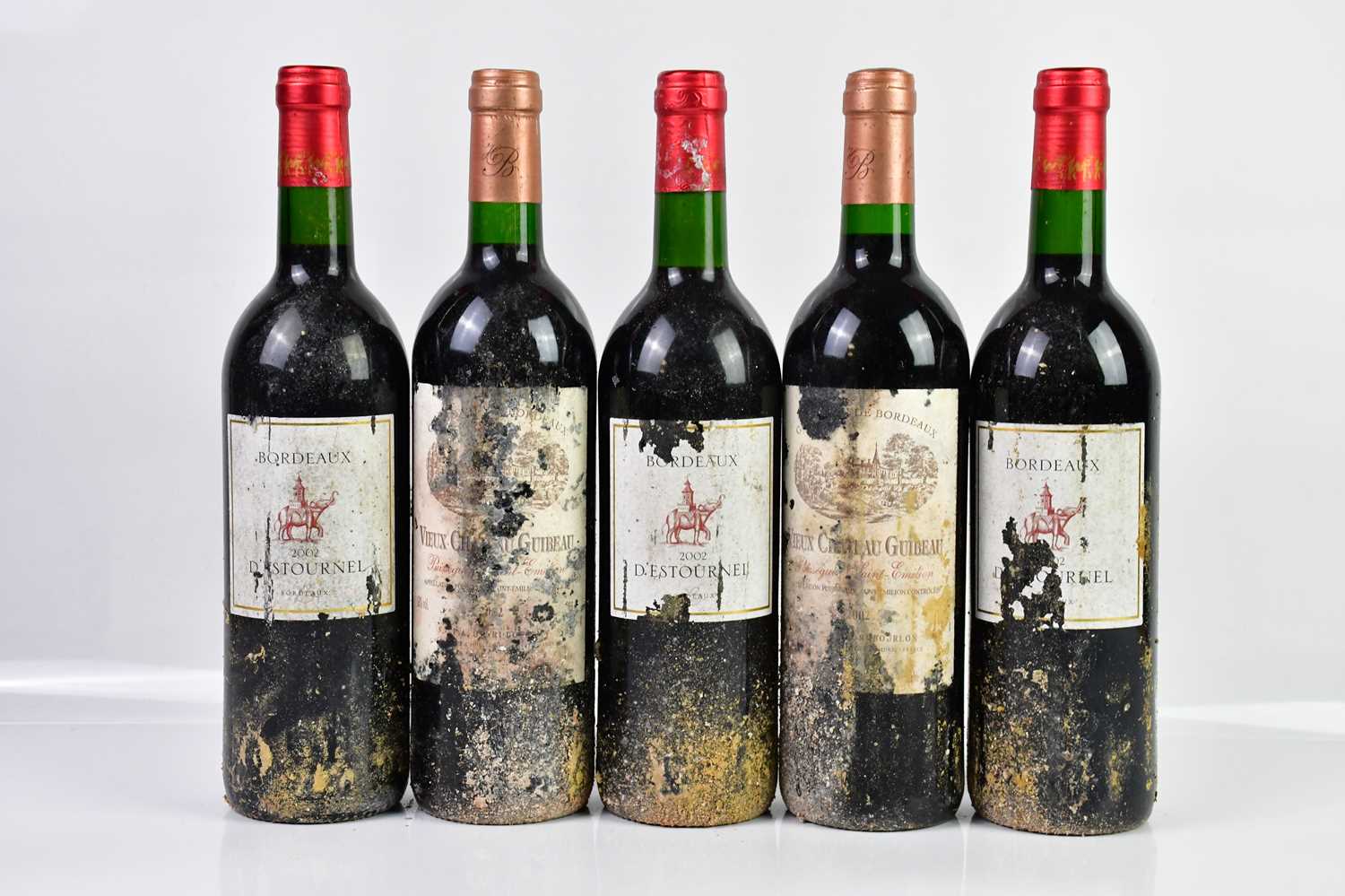 Lot 2842 - RED WINE; three bottles of 2002 Bordeaux...