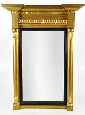 Lot 1033 - A Regency period rectangular pier glass, in...